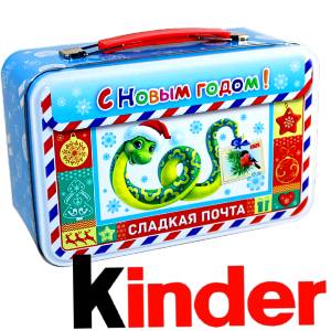 Сладкий подарок на Новый Год в картонной упаковке весом 430 грамм по цене 2136 руб в Петропавловске-Камчатском