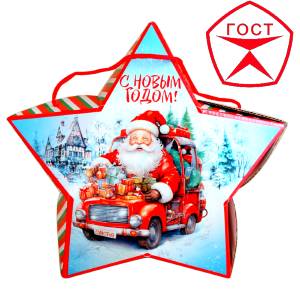 Детский подарок на Новый Год в жестяной упаковке весом 950 грамм по цене 1182 руб в Петропавловске-Камчатском